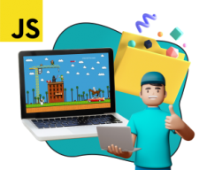 Программирование на JavaScript. Учимся создавать игры! - КИБЕРшкола программирования для детей, компьютерные курсы для школьников, начинающих и подростков - KIBERone г. Семилуки