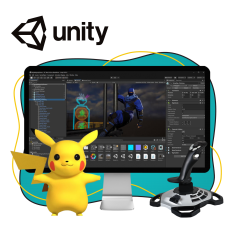 Мир игр на Unity 2D на популярном движке + AI-помощники - КИБЕРшкола программирования для детей, компьютерные курсы для школьников, начинающих и подростков - KIBERone г. Семилуки