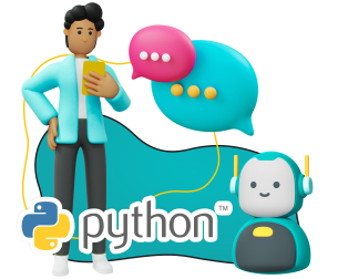 Умный чат-бот на Python - КИБЕРшкола программирования для детей, компьютерные курсы для школьников, начинающих и подростков - KIBERone г. Семилуки